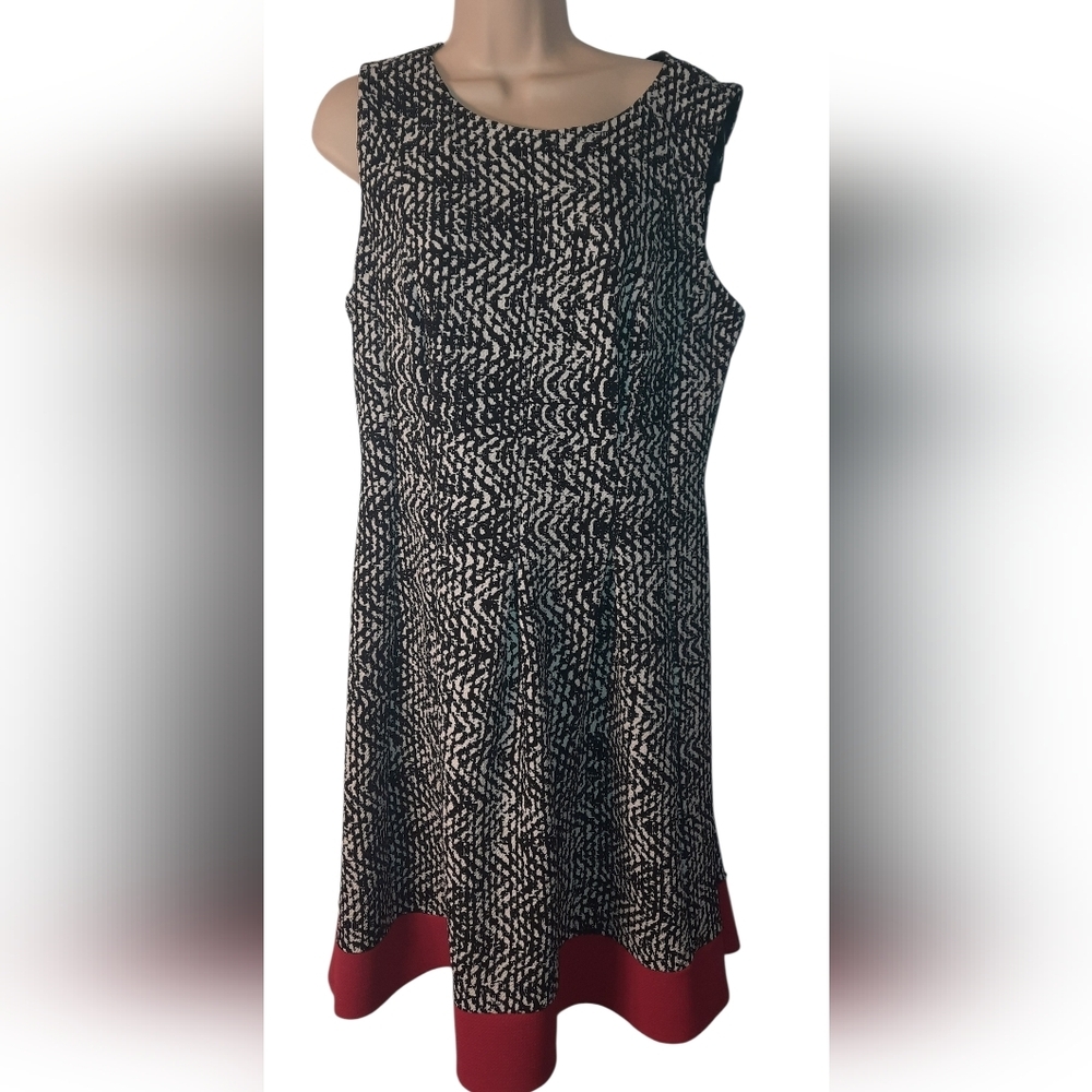 Alyx Black and White Mini Dress with Red Accent